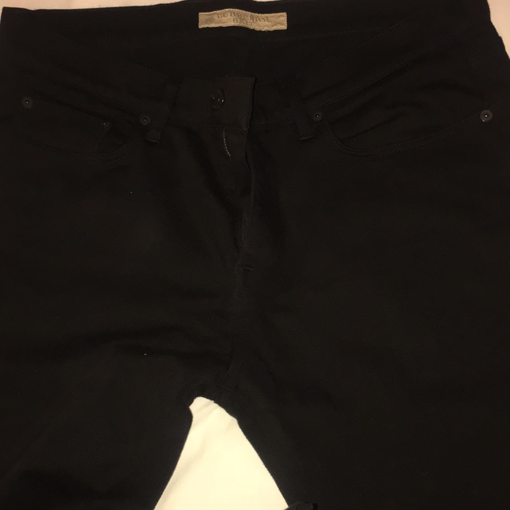 Skinny dark black Burberry Brit skinny jeans